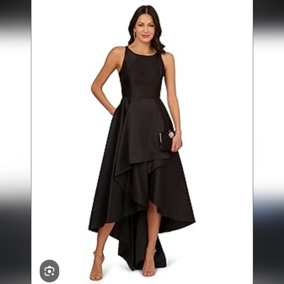 Adrianna Papell Women's Mikado High Low Gown,size 6 - Picture 1 of 7